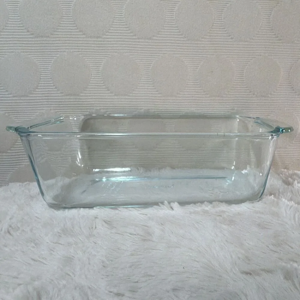 PYREX 213 Clear Glass 1.5 Qt Loaf Pan Baking Dish Made in USA